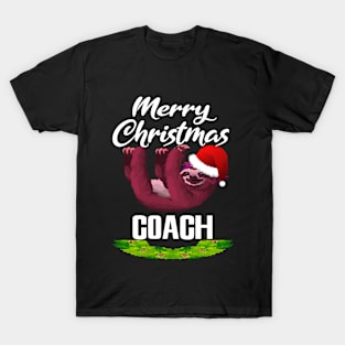 Merry Christmas  Coach  Funny Gift Pajama Christmas T-Shirt